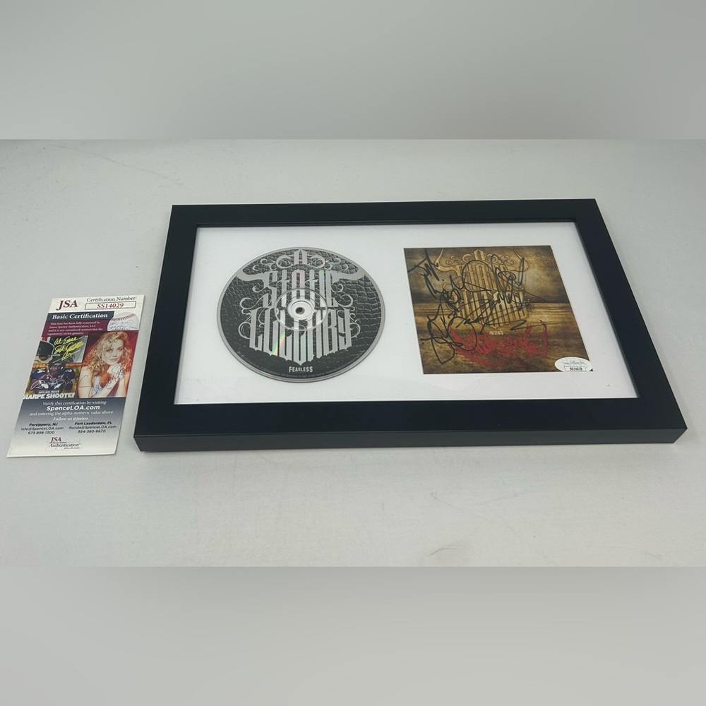 A Static Lullaby signed Rattlesnake‎ CD Booklet Framed JSA COA